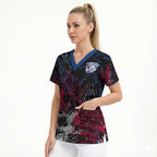 Western Bulldogs Scrub Top Urban Graffiti Street Art - Bold Abstract Spray Paint