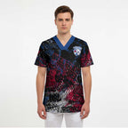 Western Bulldogs Scrub Top Urban Graffiti Street Art - Bold Abstract Spray Paint