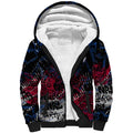 Western Bulldogs Sherpa Hoodie Urban Graffiti Street Art - Bold Abstract Spray Paint