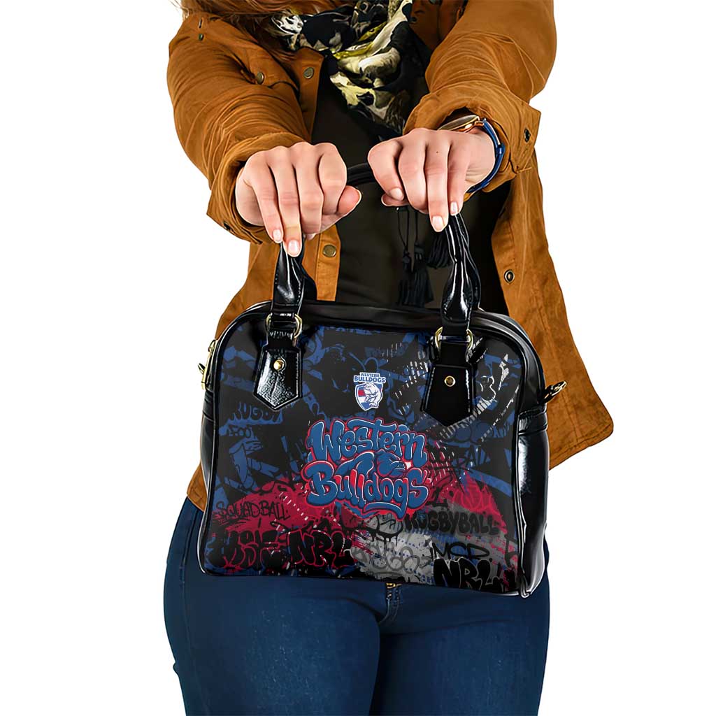 Western Bulldogs Shoulder Handbag Urban Graffiti Street Art - Bold Abstract Spray Paint