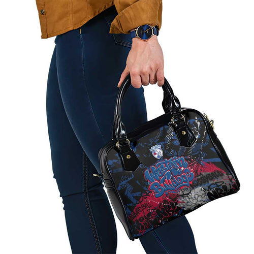 Western Bulldogs Shoulder Handbag Urban Graffiti Street Art - Bold Abstract Spray Paint