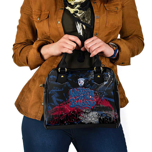 Western Bulldogs Shoulder Handbag Urban Graffiti Street Art - Bold Abstract Spray Paint