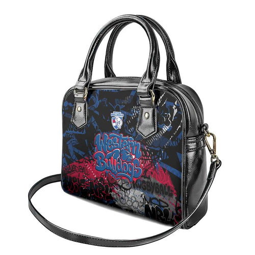 Western Bulldogs Shoulder Handbag Urban Graffiti Street Art - Bold Abstract Spray Paint