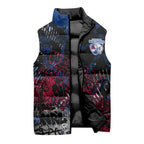 Western Bulldogs Sleeveless Puffer Jacket Urban Graffiti Street Art - Bold Abstract Spray Paint