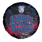 Western Bulldogs Spare Tire Cover Urban Graffiti Street Art - Bold Abstract Spray Paint