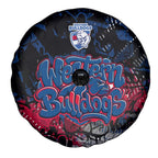 Western Bulldogs Spare Tire Cover Urban Graffiti Street Art - Bold Abstract Spray Paint
