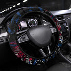 Western Bulldogs Steering Wheel Cover Urban Graffiti Street Art - Bold Abstract Spray Paint