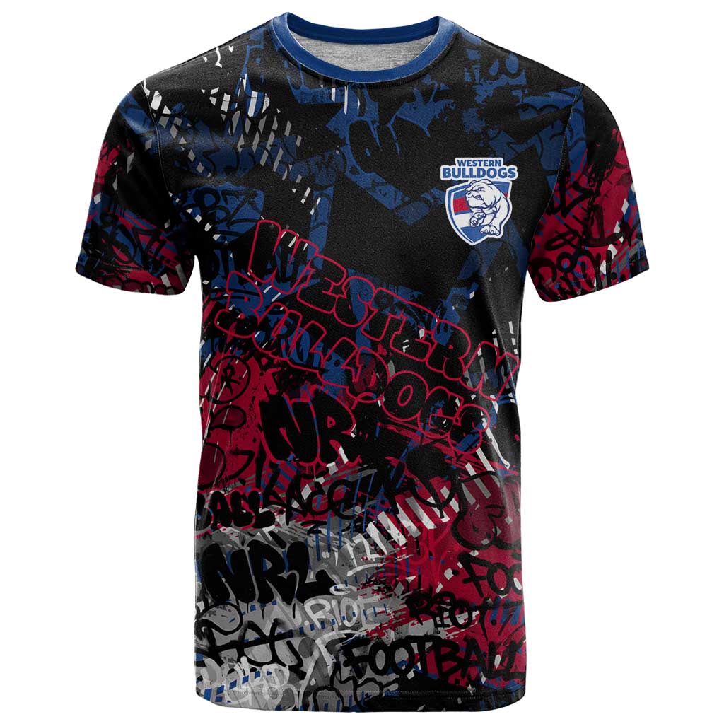 Western Bulldogs T Shirt Urban Graffiti Street Art - Bold Abstract Spray Paint