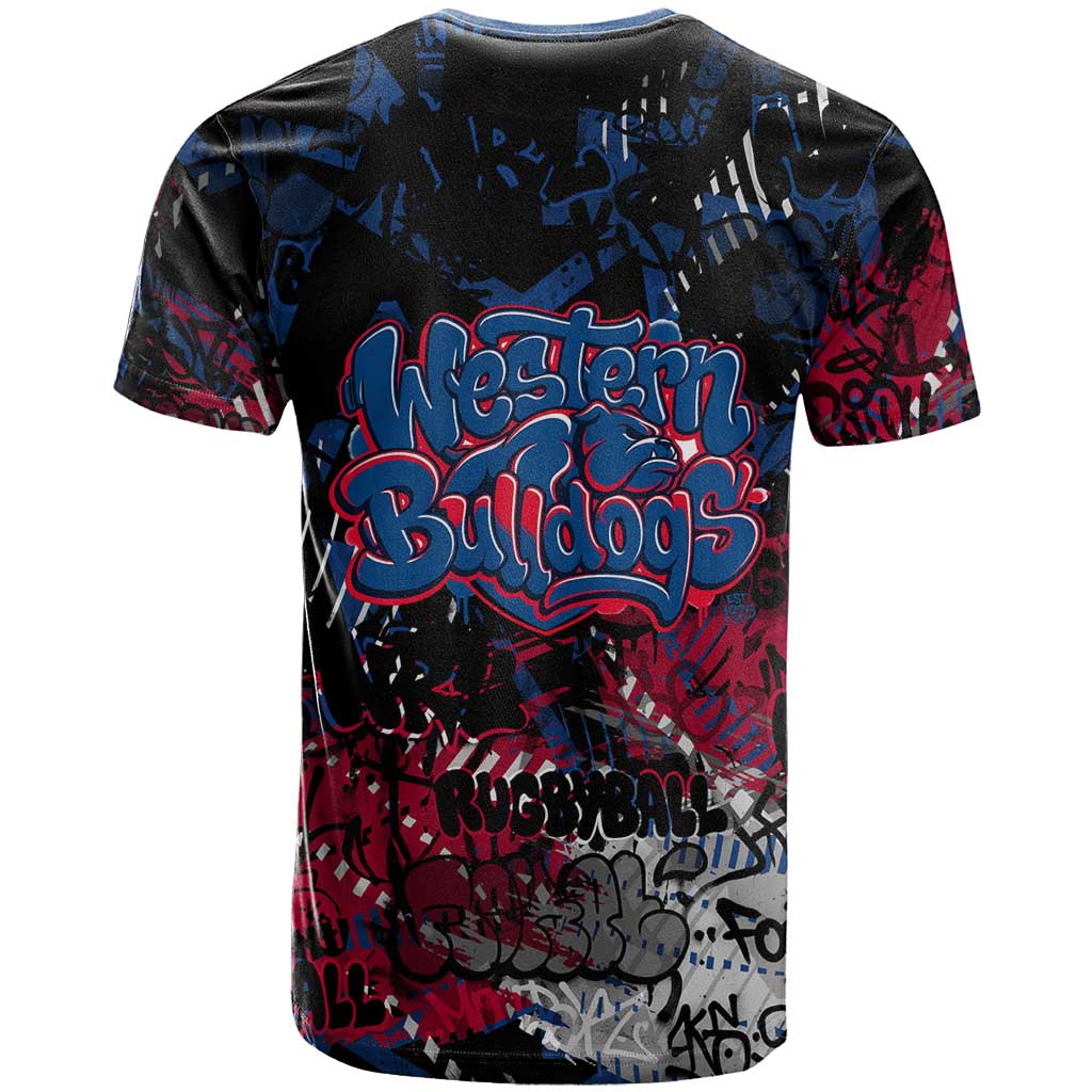 Western Bulldogs T Shirt Urban Graffiti Street Art - Bold Abstract Spray Paint