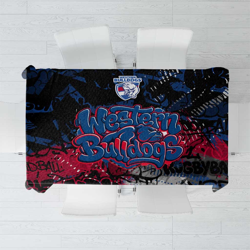 Western Bulldogs Tablecloth Urban Graffiti Street Art - Bold Abstract Spray Paint