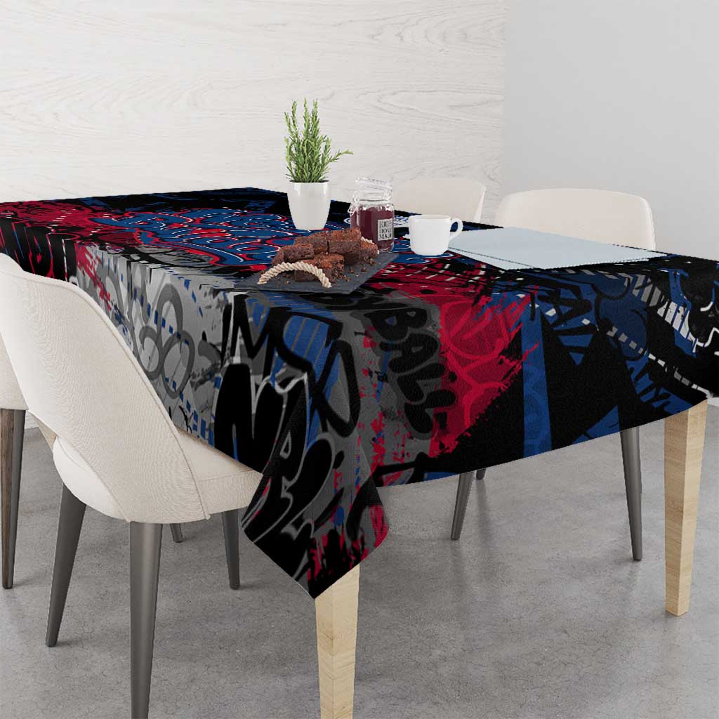 Western Bulldogs Tablecloth Urban Graffiti Street Art - Bold Abstract Spray Paint