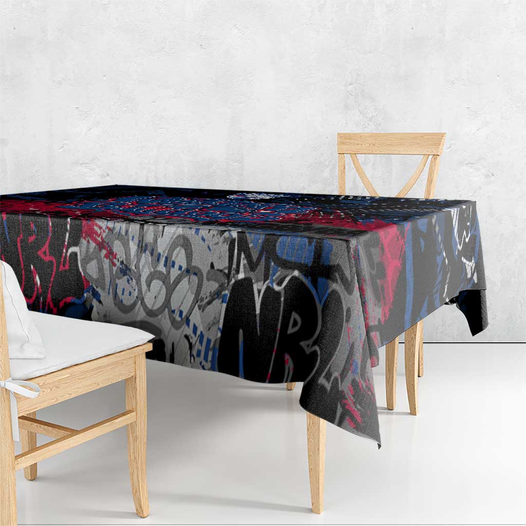 Western Bulldogs Tablecloth Urban Graffiti Street Art - Bold Abstract Spray Paint