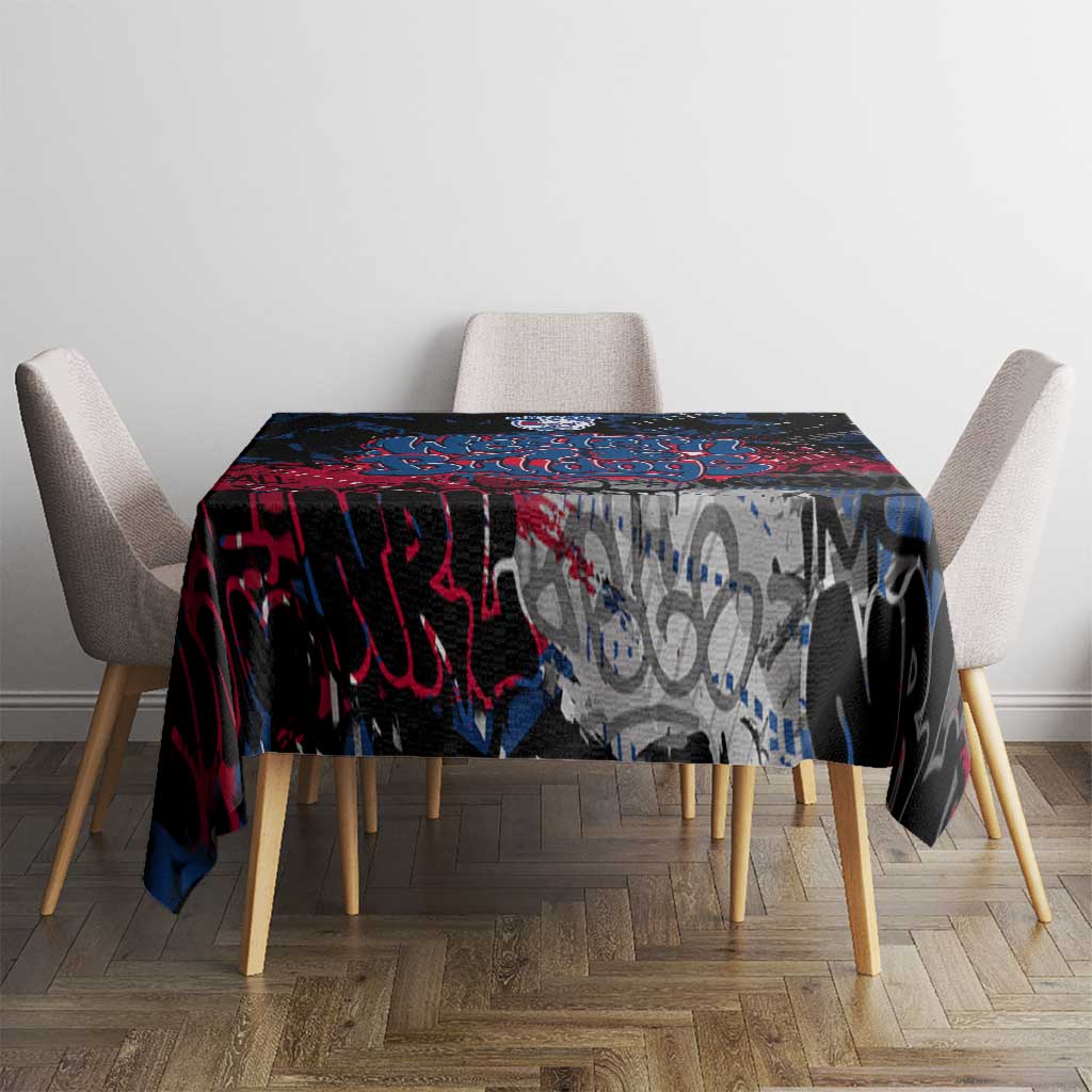 Western Bulldogs Tablecloth Urban Graffiti Street Art - Bold Abstract Spray Paint