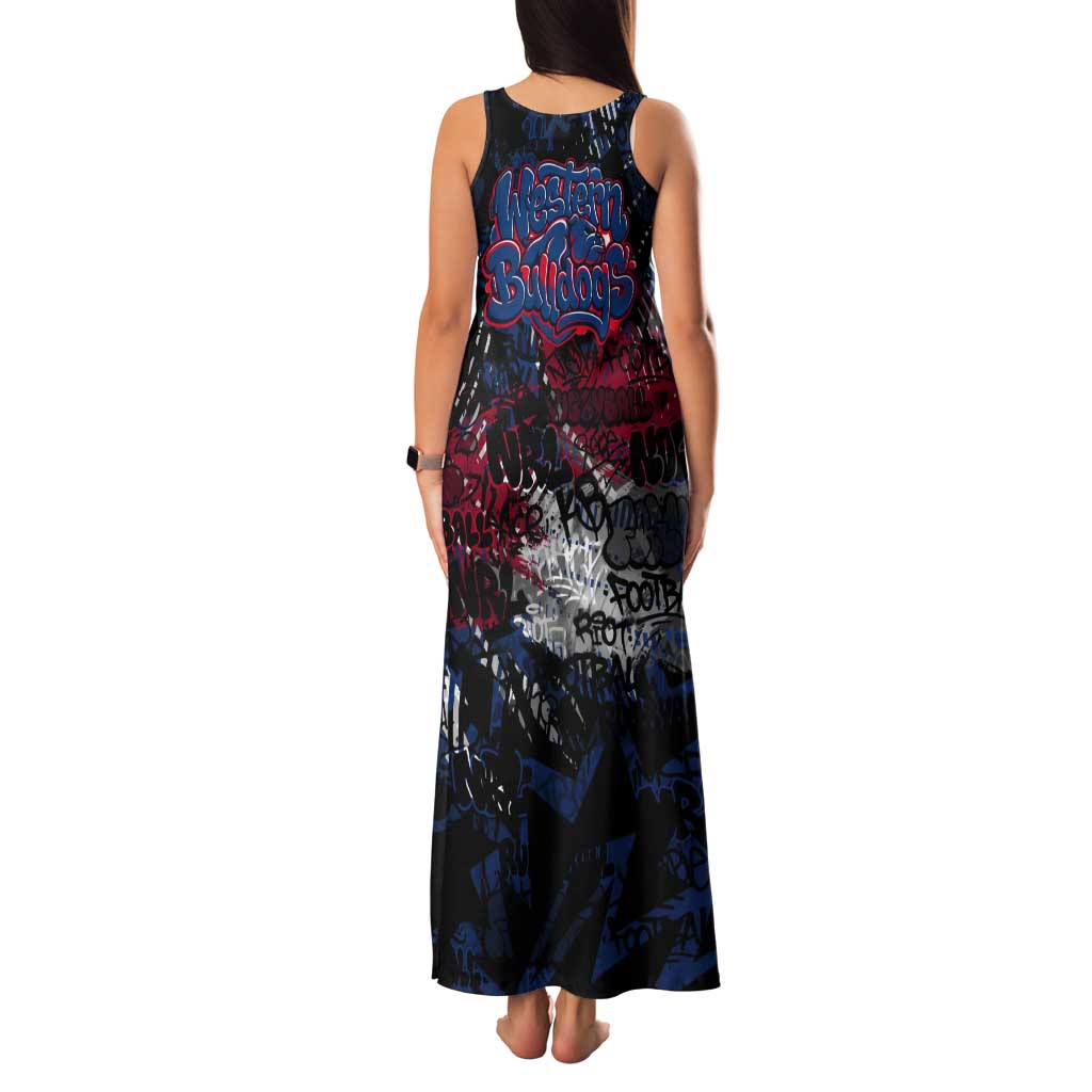 Western Bulldogs Tank Maxi Dress Urban Graffiti Street Art - Bold Abstract Spray Paint