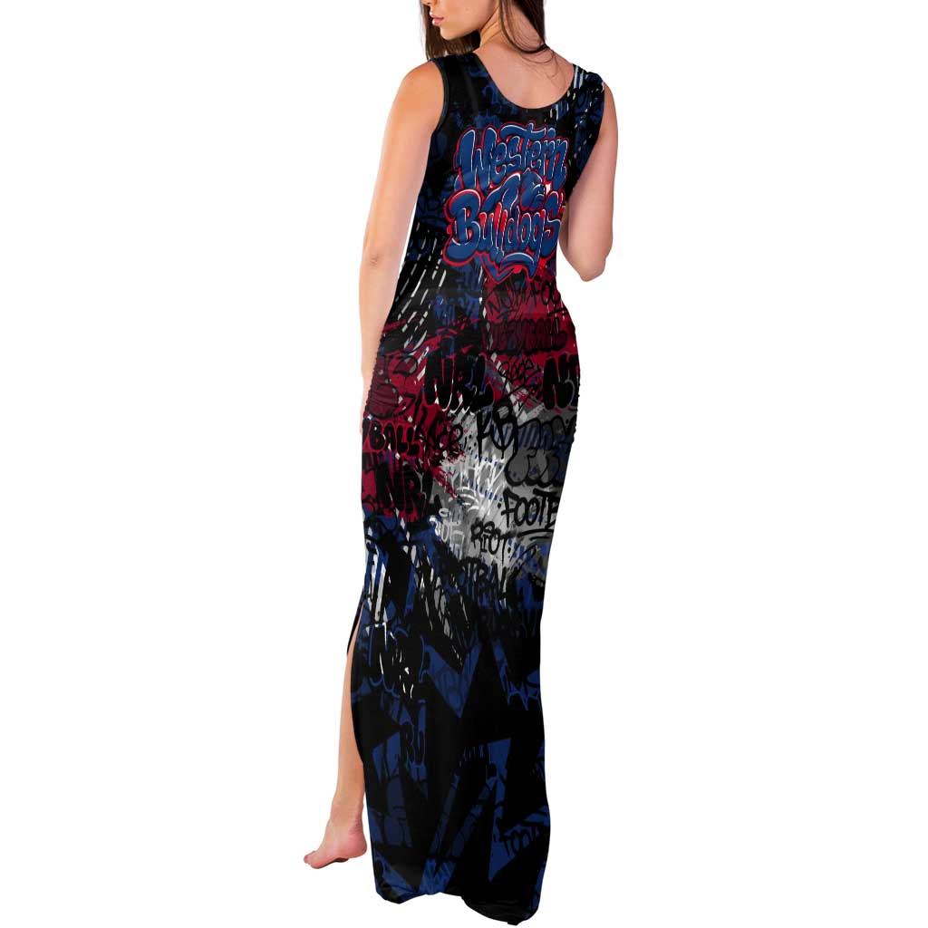Western Bulldogs Tank Maxi Dress Urban Graffiti Street Art - Bold Abstract Spray Paint