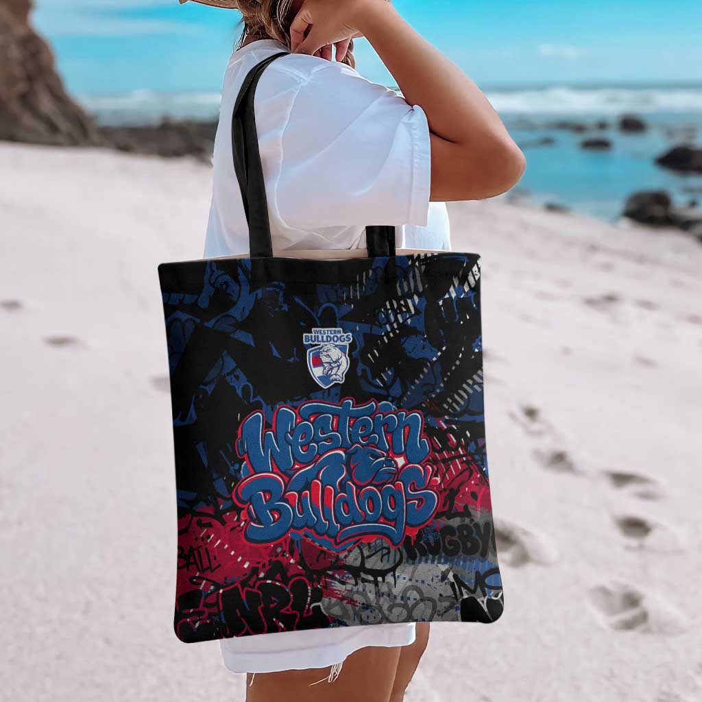 Western Bulldogs Tote Bag Urban Graffiti Street Art - Bold Abstract Spray Paint