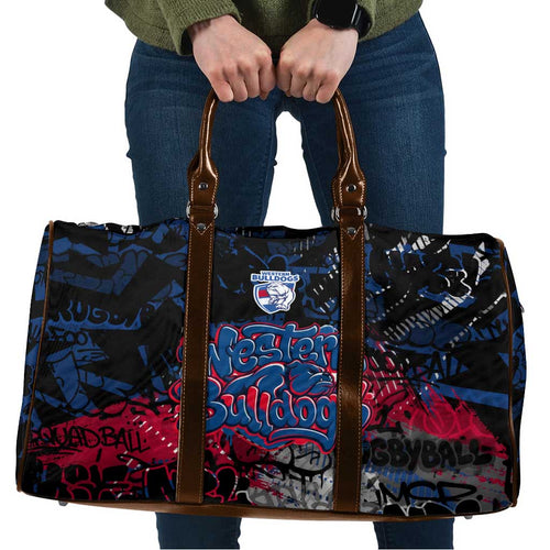 Western Bulldogs Travel Bag Urban Graffiti Street Art - Bold Abstract Spray Paint