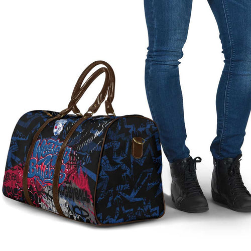 Western Bulldogs Travel Bag Urban Graffiti Street Art - Bold Abstract Spray Paint