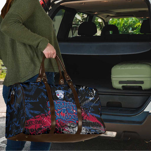 Western Bulldogs Travel Bag Urban Graffiti Street Art - Bold Abstract Spray Paint