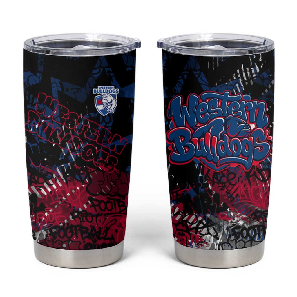 Western Bulldogs Tumbler Cup Urban Graffiti Street Art - Bold Abstract Spray Paint