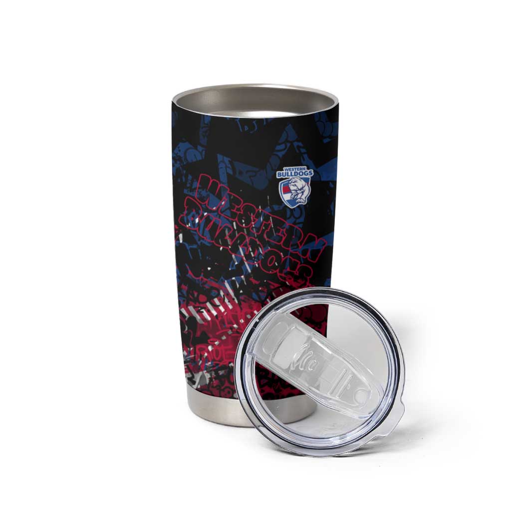 Western Bulldogs Tumbler Cup Urban Graffiti Street Art - Bold Abstract Spray Paint