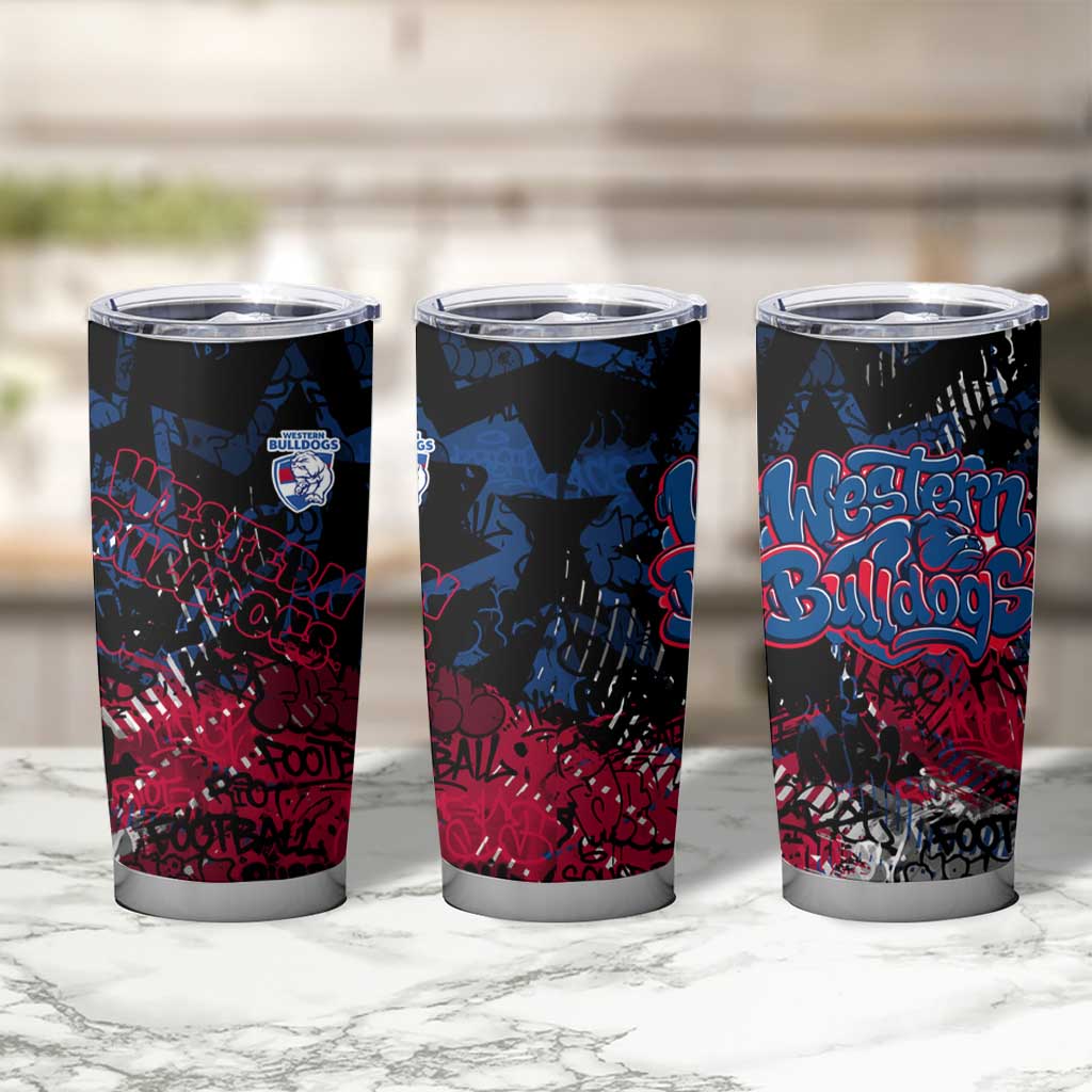 Western Bulldogs Tumbler Cup Urban Graffiti Street Art - Bold Abstract Spray Paint
