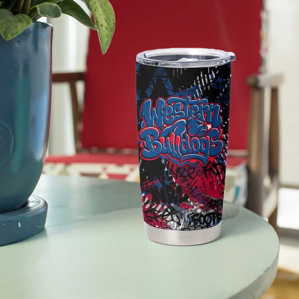 Western Bulldogs Tumbler Cup Urban Graffiti Street Art - Bold Abstract Spray Paint