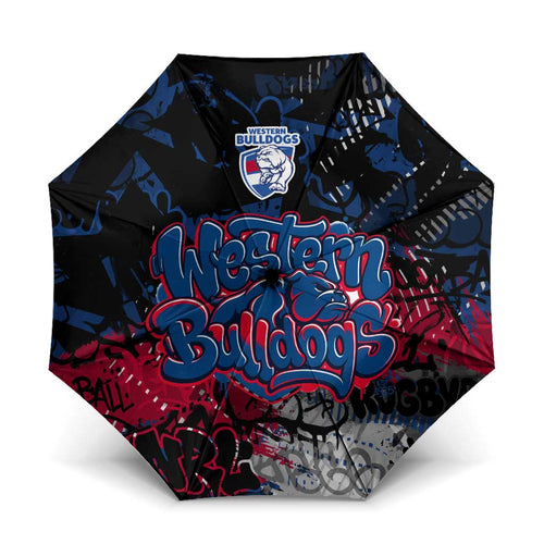 Western Bulldogs Umbrella Urban Graffiti Street Art - Bold Abstract Spray Paint