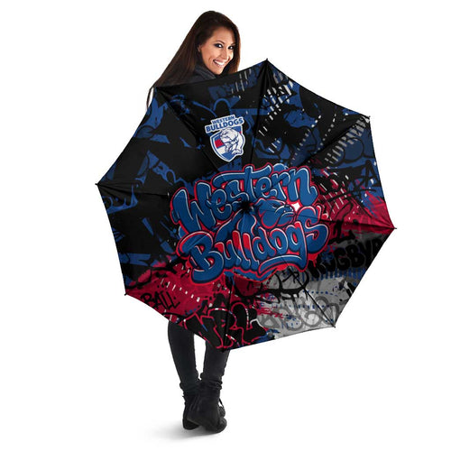 Western Bulldogs Umbrella Urban Graffiti Street Art - Bold Abstract Spray Paint