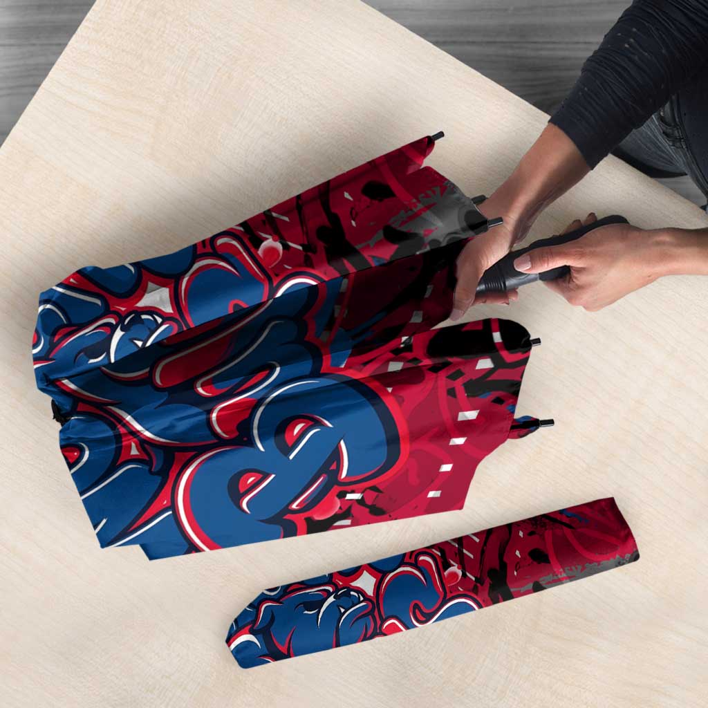 Western Bulldogs Umbrella Urban Graffiti Street Art - Bold Abstract Spray Paint