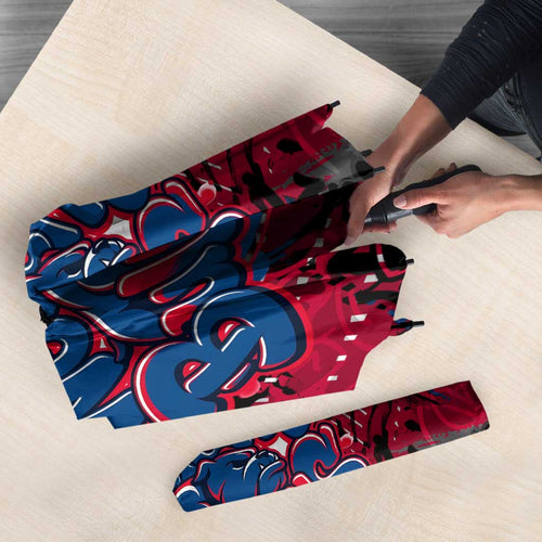 Western Bulldogs Umbrella Urban Graffiti Street Art - Bold Abstract Spray Paint
