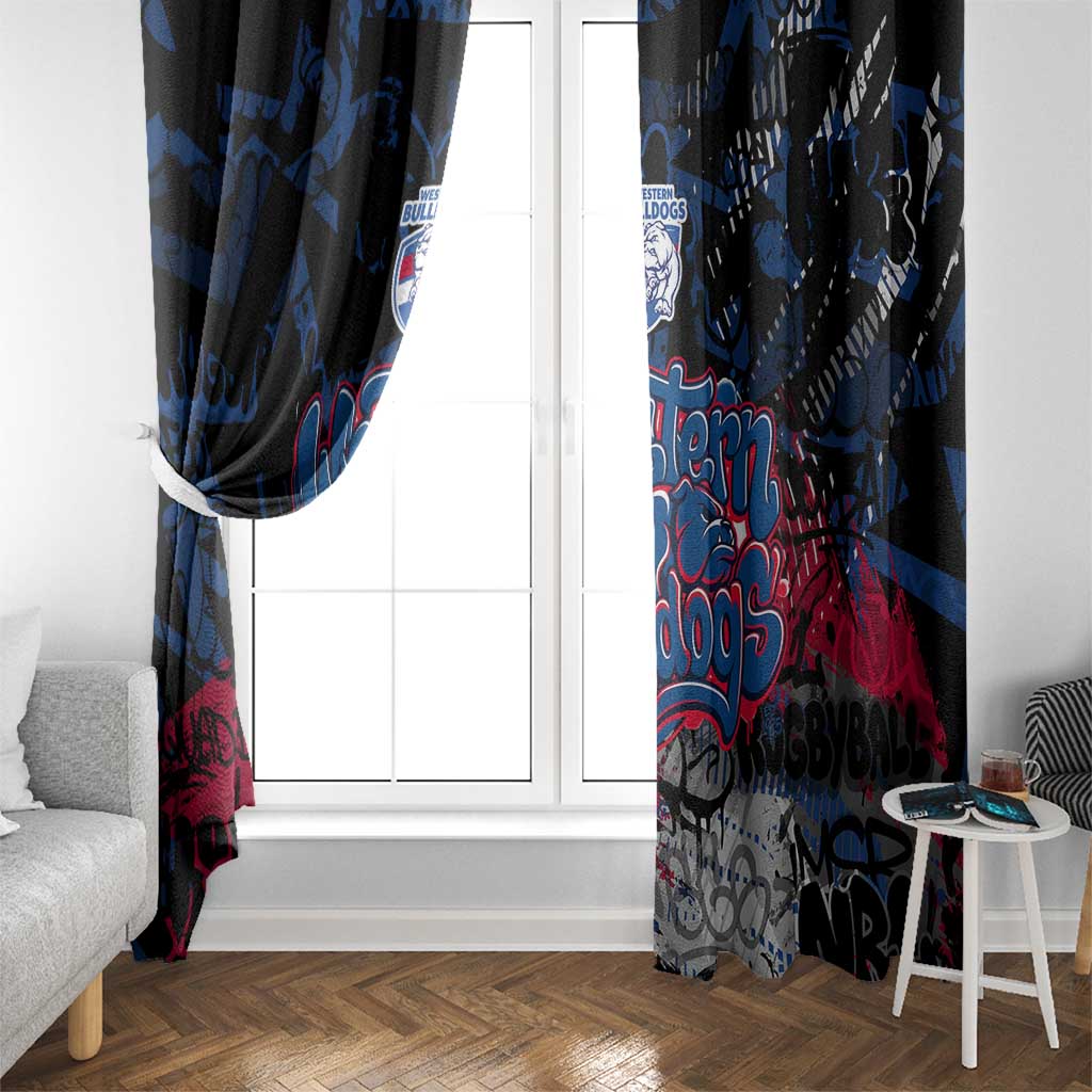 Western Bulldogs Window Curtain Urban Graffiti Street Art - Bold Abstract Spray Paint