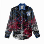 Western Bulldogs Women Casual Shirt Urban Graffiti Street Art - Bold Abstract Spray Paint