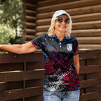 Western Bulldogs Women Polo Shirt Urban Graffiti Street Art - Bold Abstract Spray Paint