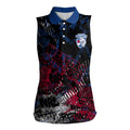 Western Bulldogs Women Sleeveless Polo Shirt Urban Graffiti Street Art - Bold Abstract Spray Paint