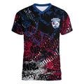 Western Bulldogs Women V-Neck T-Shirt Urban Graffiti Street Art - Bold Abstract Spray Paint