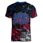 Western Bulldogs Women V-Neck T-Shirt Urban Graffiti Street Art - Bold Abstract Spray Paint