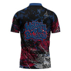 Western Bulldogs Zipper Polo Shirt Urban Graffiti Street Art - Bold Abstract Spray Paint
