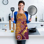 Brisbane Broncos NAIDOC Week 2026 Apron Aboriginal Lizard Dot Painting - 50 Years of Deadly