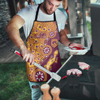 Brisbane Broncos NAIDOC Week 2026 Apron Aboriginal Lizard Dot Painting - 50 Years of Deadly