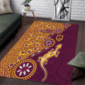 Brisbane Broncos NAIDOC Week 2026 Area Rug Aboriginal Lizard Dot Painting - 50 Years of Deadly