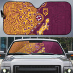 Brisbane Broncos NAIDOC Week 2026 Auto Sun Shade Aboriginal Lizard Dot Painting - 50 Years of Deadly