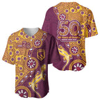 Brisbane Broncos NAIDOC Week 2026 Baseball Jersey Aboriginal Lizard Dot Painting - 50 Years of Deadly