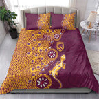 Brisbane Broncos NAIDOC Week 2026 Bedding Set Aboriginal Lizard Dot Painting - 50 Years of Deadly