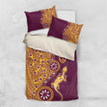 Brisbane Broncos NAIDOC Week 2026 Bedding Set Aboriginal Lizard Dot Painting - 50 Years of Deadly