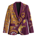 Brisbane Broncos NAIDOC Week 2026 Blazer Aboriginal Lizard Dot Painting - 50 Years of Deadly