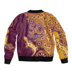 Brisbane Broncos NAIDOC Week 2026 Bomber Jacket Aboriginal Lizard Dot Painting - 50 Years of Deadly