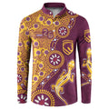 Brisbane Broncos NAIDOC Week 2026 Button Sweatshirt Aboriginal Lizard Dot Painting - 50 Years of Deadly
