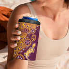Brisbane Broncos NAIDOC Week 2026 4 in 1 Can Cooler Tumbler Aboriginal Lizard Dot Painting - 50 Years of Deadly