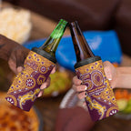 Brisbane Broncos NAIDOC Week 2026 4 in 1 Can Cooler Tumbler Aboriginal Lizard Dot Painting - 50 Years of Deadly